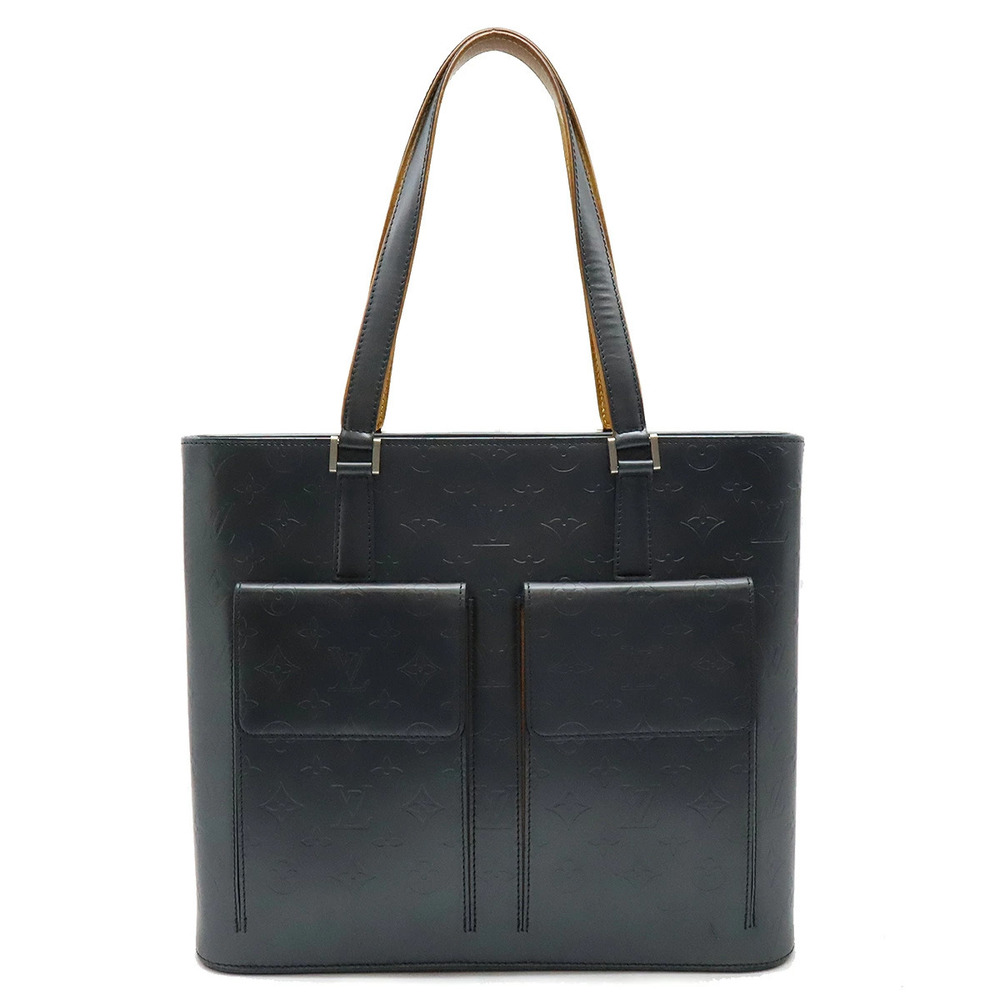 LOUIS VUITTON Monogram Matte Wilwood Tote Bag Shoulder Blue